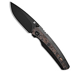Image of Kansept Knives Raven Frame Lock Knife Blackwash Ti/Copper CF 3.13 Black SW A1677C75