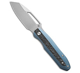 Image of Kansept Knives Kansept Thunderhead Liner Lock Knife Blue Ti/Shred CF Inlay 3.6 Stonewash 34898F72