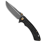 Image of Kansept Knives Kansept Kmaxrom Pretatout Liner Lock Knife Twill Carbon Fiber 3.6 Damascus 6FB77110