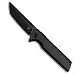 Image of Kansept Knives Anomaly Frame Lock Knife Black Titanium 3.1 BLK/SW Tanto B840CEE3