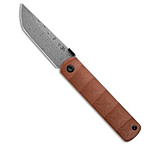 Image of Kansept Knives BTF Tanto Liner Lock Knife Brown Micarta 3.2 Damascus 6D294A24