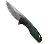 Image of Kansept Knives Cassowary Frame Lock Knife Green Micarta 2.9 Damascus 018CF319