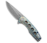 Image of Kansept Knives Cassowary Frame Lock Knife Lightning Strike Ti 2.91 Damascus 43C2E856