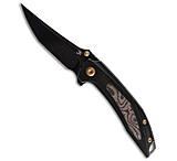 Image of Kansept Knives Greg Schob Baku Liner Lock Knife Copper Foil CF 3.2 Black SW 7C0C4175