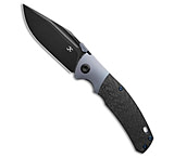 Image of Kansept Knives Hinterland Clip Point Frame Lock Knife Twill CF 3.6 Black SW 09DC7D93