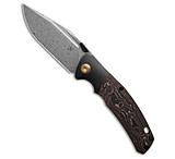 Image of Kansept Knives Hinterland Frame Lock Knife Black/Copper CF 3.6 Damascus 76F2F5BA