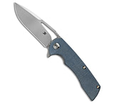 Image of Kansept Knives Kim Ning Kryo Liner Lock Knife Blue Micarta 3.6 Stonewash C904198D
