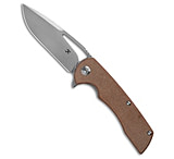 Image of Kansept Knives Kim Ning Kryo Liner Lock Knife Brown Micarta 3.6 Stonewash CC545E93
