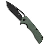 Image of Kansept Knives Kryo Drop Point Liner Lock Knife Green Micarta 3.6 Black SW 7E19D889