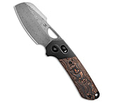 Image of Kansept Knives Nahual Crossbar Lock Knife Copper Carbon Fiber 2.9 Damascus 3E6E1BD0