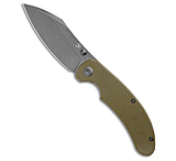 Image of Kansept Knives Nesstreet Liner Lock Knife Olive Green G-10 3.5 Gray TiCN 021F4D4C