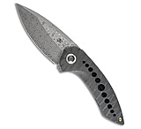 Image of Kansept Knives ODD 21 Frame Lock Knife Flamed Ti + Holes 3.1 Damascus 6985C6C7