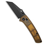 Image of Kansept Knives Kansept Main Street Crossbar Lock Knife Amber PEI 3.4 Black Stonewash 1E31F45F