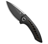 Image of Kansept Knives Kansept Odd 21 Frame Lock Knife Black SW Ti W/Bronze Holes 3.25 Mirror DLC 5125C7BB