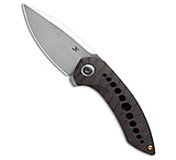 Image of Kansept Knives Kansept Odd 21 Frame Lock Knife Flamed Tiger Stripe Titanium 3.25 Satin 78ADC8D4
