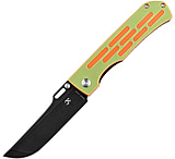 Image of Kansept Knives Reedus Linerlock Grn/Org 3.50 in 154CM Stainless Steel Folding Knife