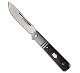 Image of Karbon Knives Flatline Frame Lock Knife Blue/Black Marbled CF 3 Satin 154CM 4B8456C3