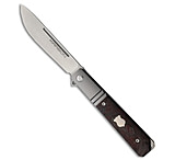 Image of Karbon Knives Flatline Frame Lock Knife Red/Black Marbled CF 3 Satin 154CM FC9997C7