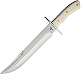 Image of Katz Alamo Bowie White Micarta 10in Fixed Blade Knife