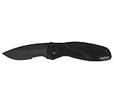 Image of Kershaw Blur Glass Breaker Black Serrated Assisted Folding Knife by Ken Onion
