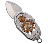 Image of Ketuo Beetle Pocket Knife Crystalized Silver Titanium 0.9 Satin M390 7684E507