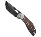 Image of Ketuo Yakuza Frame Lock Knife Titanium/Copper Foil Carbon Fiber 3.3 Black 7C51971D