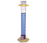 Image of Kimble/Kontes KIMAX Brand Single Metric Scale Graduated Cylinders, Educational Grade 20025H 100 Cylinder With Base, Pack of 6