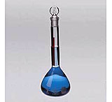 Image of Kimble/Kontes KIMAX Brand Volumetric Flasks with [ST] Glass Stopper, Red Stripe, Class A 28013 500, Pack of 6