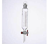 Image of Kimble/Kontes KIMAX Separatory Funnels, Cylindrical, Graduated, Double Scale, PTFE Stopcock, [ST] Stopper, Kimble Chase 29040F 1000