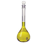 Image of Kimble/Kontes KIMAX Volumetric Flask with [ST] Glass Stopper, Class A, to Contain and Deliver, Kimble Chase 28026 100