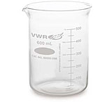 Image of Kimble/Kontes Griffin Low-Form Beakers with Double-Capacity Scale, Borosilicate Glass VW14000 600, Pack of 6