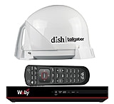 Image of KING DISH Tailgater Satellite TV Antenna Bundle w/DISH Wally HD Receiver &amp; Cables