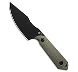 Image of Kizer Cutlery Kizer Maverick Customs Harpoon Fixed Blade Knife Green Micarta 3.75 Black 10V 99EC1224