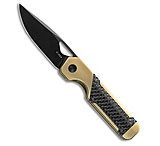 Image of Kizer Cutlery Kizer Mini Militaw Frame Lock Knife Gold Ti + Zirconium Inlay 2.8 Black 28915014
