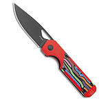 Image of Kizer Cutlery Kizer Mini Militaw Liner Lock Knife Red + Party Streamers G-10 2.8 Black 495A1B3F