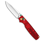 Image of Kizer Cutlery Kizer Original 2 Clutch Lock Knife Christmas Greetings Red Acrylic 3.2 Satin FE31637E