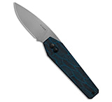 Image of Kizer Cutlery Kizer Tomb Button Lock Knife Blue/Black Damascus G-10 3.2 SW Nitro-V V3692A3 CFBDBCFA