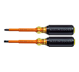Image of Klein Tools 2-Piece Cushion-Grip Insulated Screwdriver Set