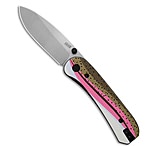 Image of KNAFS Lander 1 Liner Lock Knife Rainbow Trout Printed G-10 2.75 SW 0A6165E5