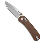 Image of KNAFS Lander 3 Clutch Lock Clip Point Knife Brown Paper Micarta 2.75 Satin B137F9D8