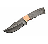 Image of Knifemaking Clip Point Blade Damascus with Damascus Steel Handle, 8in Fixed Blade Knife