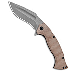 Image of Knight Elements V2 Ultra Kukri Frame Lock Knife Micarta/Black Ti 4.4 SW 9E232463