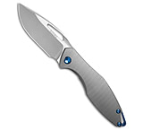 Image of Koenig Arius Frame Lock Knife Ti Plexa Pattern w/Blue Hardware 3.5 Satin 5DC53521