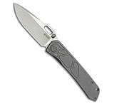 Image of Kubey Knives Blackout Frame Lock Knife Dark Gray Ti 3.2 Satin/Sandblast 32BB38A5