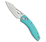 Image of Kubey Knives Caiman Crossbar Lock Knife Tiffany Blue G-10 3.2 Satin 37EB3D2A