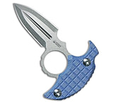 Image of Kubey Knives Cavy Fixed Blade Push Dagger Knife Blue G-10 2.25 Stonewash 39C3023B