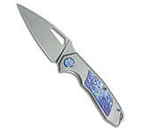Image of Kubey Knives Coeus Frame Lock Knife Gray Ti/Lightning Strike Inlays 3.1 Satin 11D51852