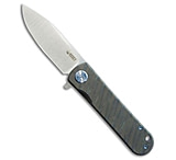 Image of Kubey Knives NEO Frame Lock Knife Flamed Titanium 3 Satin S35VN FD5C9A55