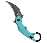 Image of Kubey Knives Rogue Liner Lock Karambit Knife Tiffany Blue G-10 2.9 Black SW 4B0B9FAF