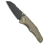 Image of Kubey Knives Steeltle Frame Lock Knife Bronze Stonewash Titanium 2.4 Black SW 19ACF555